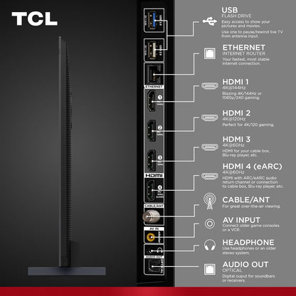 TCL 55-Inch Q7 QLED 4K Smart Q LED TV with Google TV (55QM750G, 2023 Model) Dolby Vision IQ, Dolby Atmos, HDR, Game Accelerator up to 240Hz, Voice Remote, Works with Alexa, Streaming Television