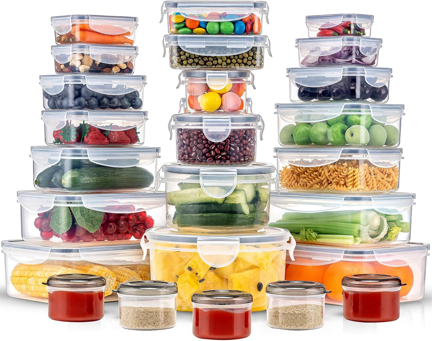 Pure Future Snackle Box Container with Handle - 8 Compartment Divided Serving Tray with Lid - Crystal Clear Charcuterie Box for Travel, Parties, Movie Nights & Daily Snacks (Hand Wash Only)