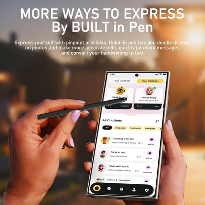 Unlocked Cell Phones Smartphone Unlocked Phones 8+256GB 6.8" HD Screen Dual SIM 108MP+48MP Camera and Built-in Pen (Violet)