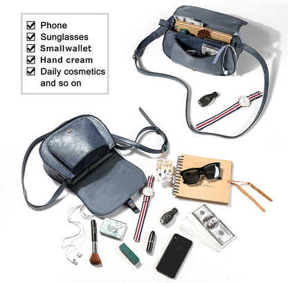 Crossbody Bags for Women Small Over the Shoulder Saddle Purses and Boho Cross body Handbags,Vegan Leather
