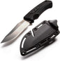 SOG Tactical Knife with Sheath - “Field Knife” Fixed Blade Knives FK1001-CP 4” Fixed Blade Knife with Full Tang Sharp Knife Blade + Survival Knife Grip, Black