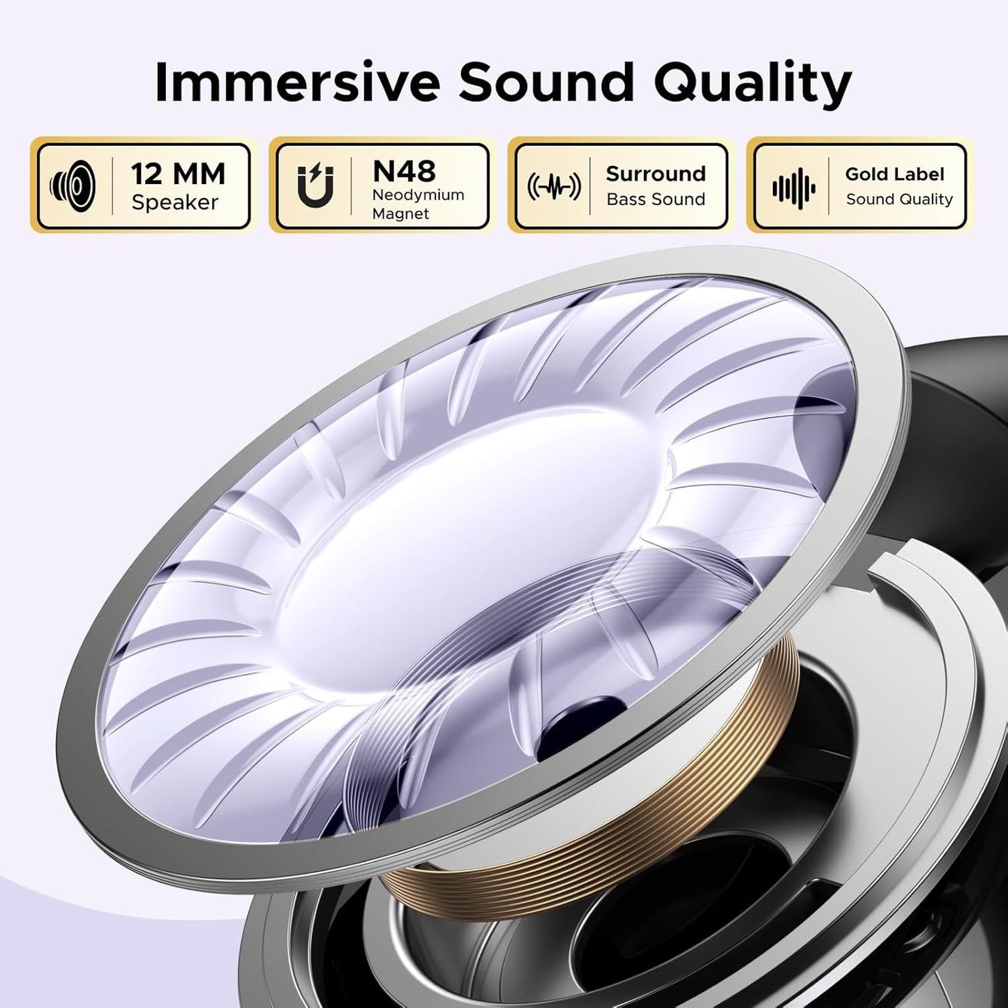 UGREEN Open Ear Wireless Headphones Bluetooth 5.4, 12mm Driver Sports Earphones with ENC, Fast Charging for 30 Hours Playtime, Compatible with iPhone Android and Bluetooth Devices