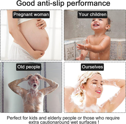 Square Shower Mat, Non Slip Bath Mat, Loofah Shower Stall Mats for Walk-in Shower, 32 x 32 Inches Shower Floor Mat with Drain, Bath Mats for Showers Bathroom, Tub, Seniors