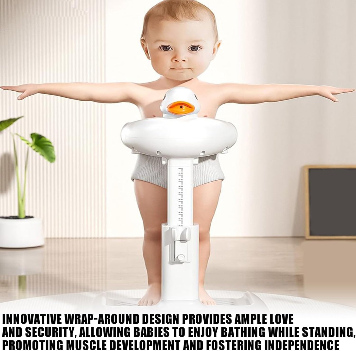 Baby Shower Stand - Standing Baby Bathtub for Kids aged 6-36 Months,Ergonomic Anti-Slip Base Support for Bathroom Boys Girls