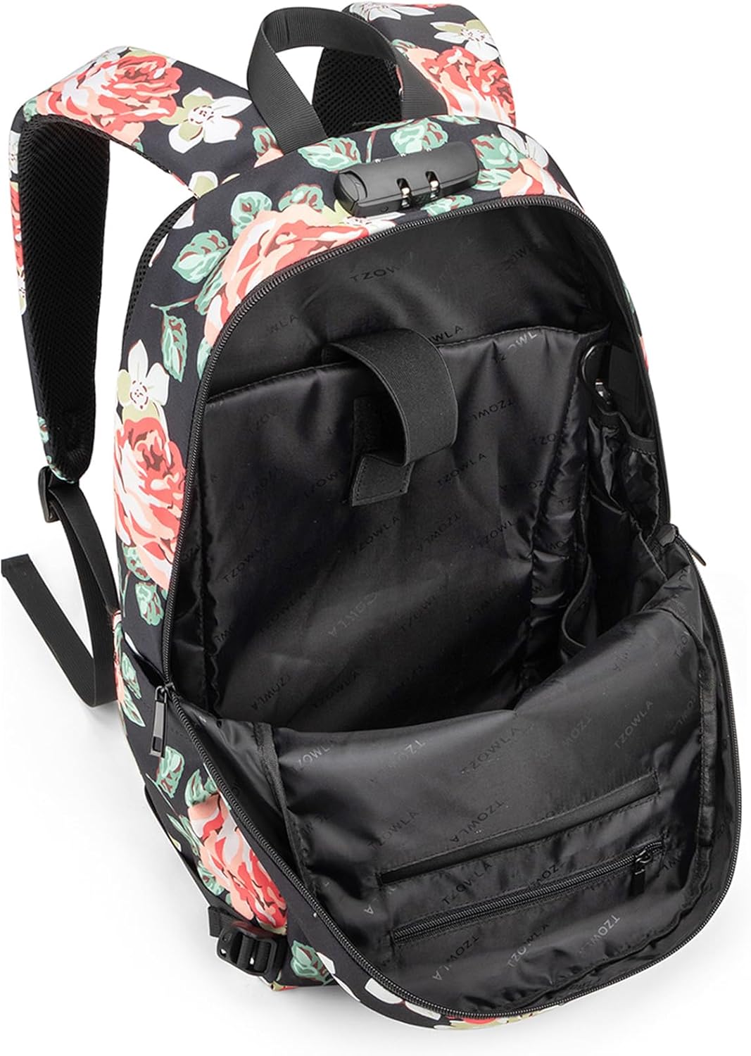 Tzowla Laptop Travel Slim School Backpack Water Resistant Anti-Theft Bag with USB Charging Port and Lock 15.6 Inch Computer Business Backpacks for Men Women College Student Gift,Bookbag Casual Daypack