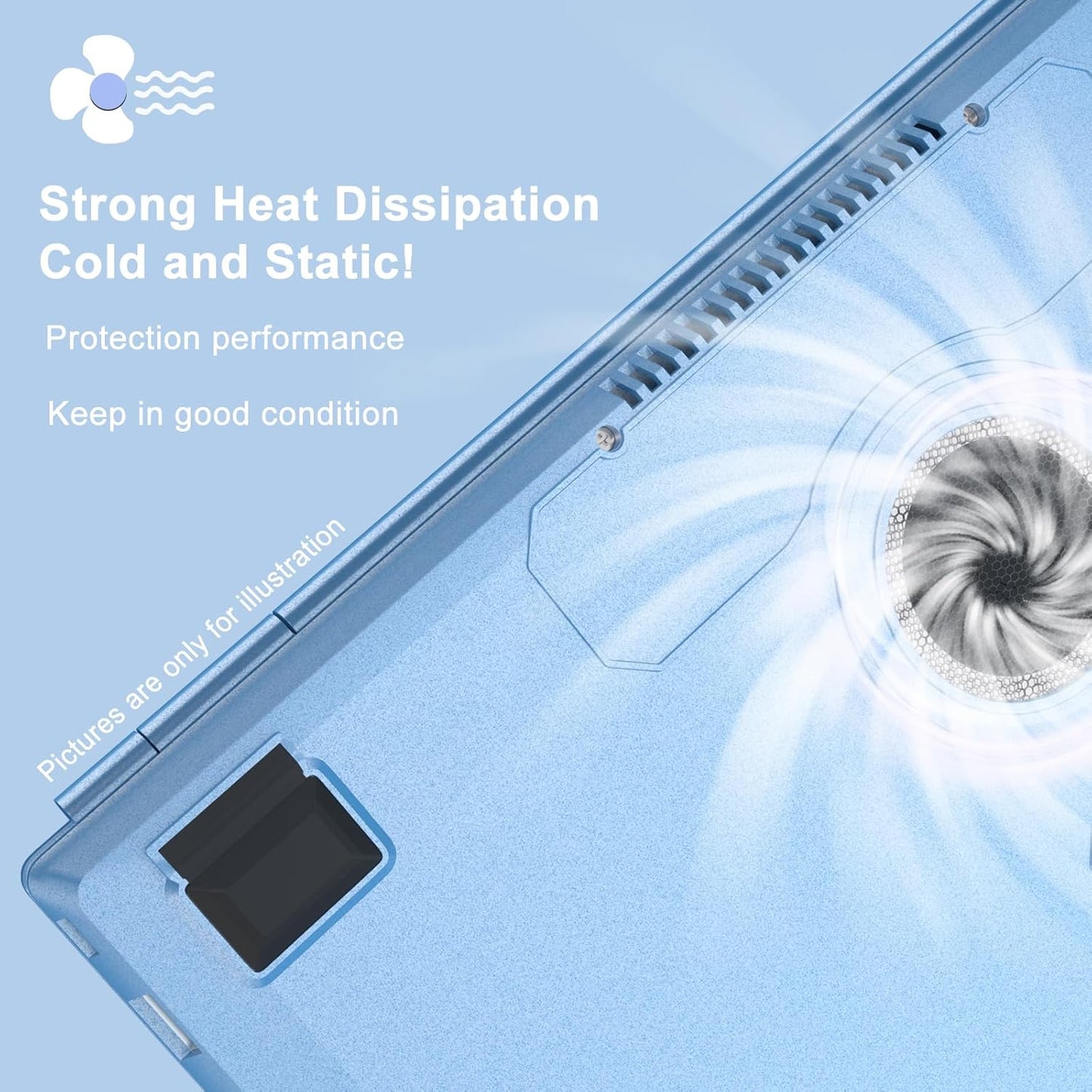 NOTODD Laptop 16" 12GB LPDDR4 512GB SSD Celeron N5095 Up to 2.9Ghz Quad-Core Win 11 PC 1920*1200 2K Screen Dual WIFI Support 2.5" HDD 1TB SSD Expand with Cooling Fan Numeric Keypad for Business-Blue