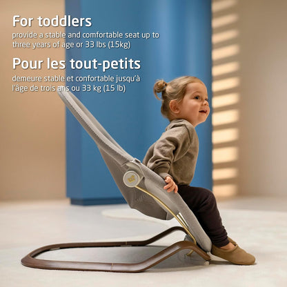 Maxi-Cosi Dove Pro Baby Bouncer – Elegance Bronze Natural Bouncing, Vibrating, Compact Fold, Lightweight, 3-Position Recline, Washable Fabrics, Fits Newborn to Toddler