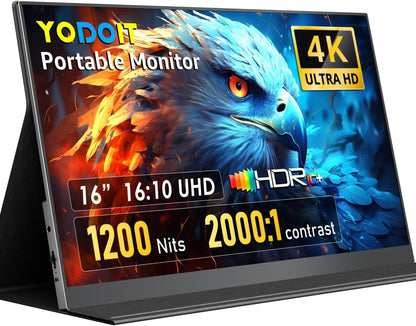 Yodoit Laptop Screen Extender, 1920×1200 14" FHD Travel Monitor with USB Type