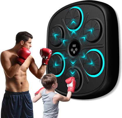 OurStarry 2024 New Model Smart Music Boxing Machine for Adults and Kids, Training Machine with LED Electronic Wall Mounted, Home Indoor Boxing Workout Equipment with Boxing Glove