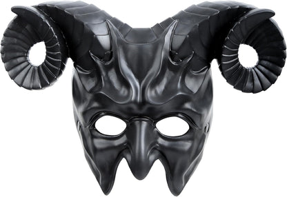 MCJC Devil Goat Horned Mask, Halloween Cosplay Props, Adult Half Face Masquerade Mask, 4 Colors
