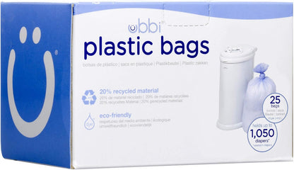 Ubbi Steel Diaper Pail, White