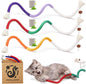 Cat Chew Long Rope Toys(27.5 Inch) 3PCS Refillable Catnip and Silvervine, Interactive Toy for Indoor Cats & Kittens, Safe Dental Chew Toys for Teeth Cleaning & Stress Relief