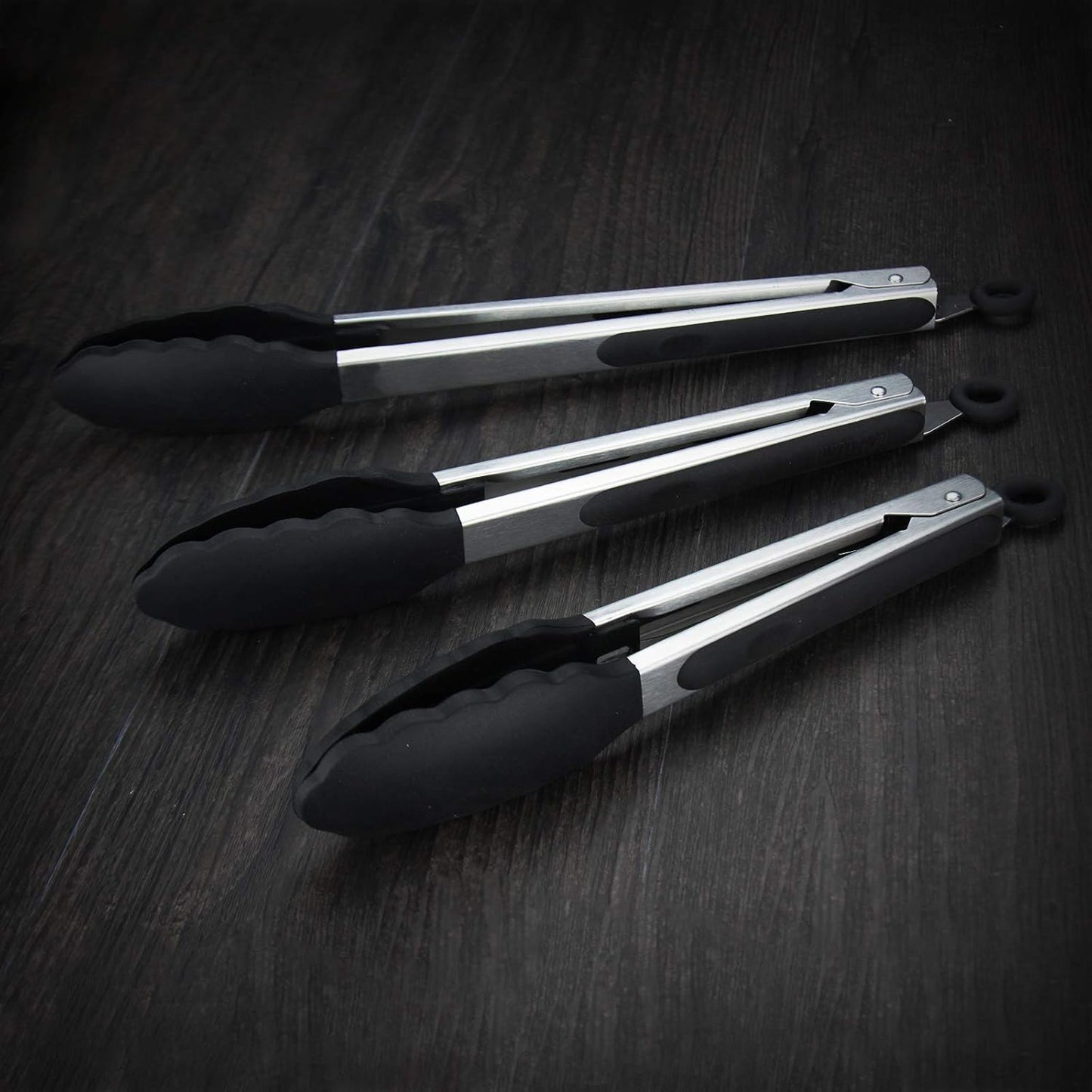Purilite Select Silicone &amp; Stainless Steel Kitchen Tongs