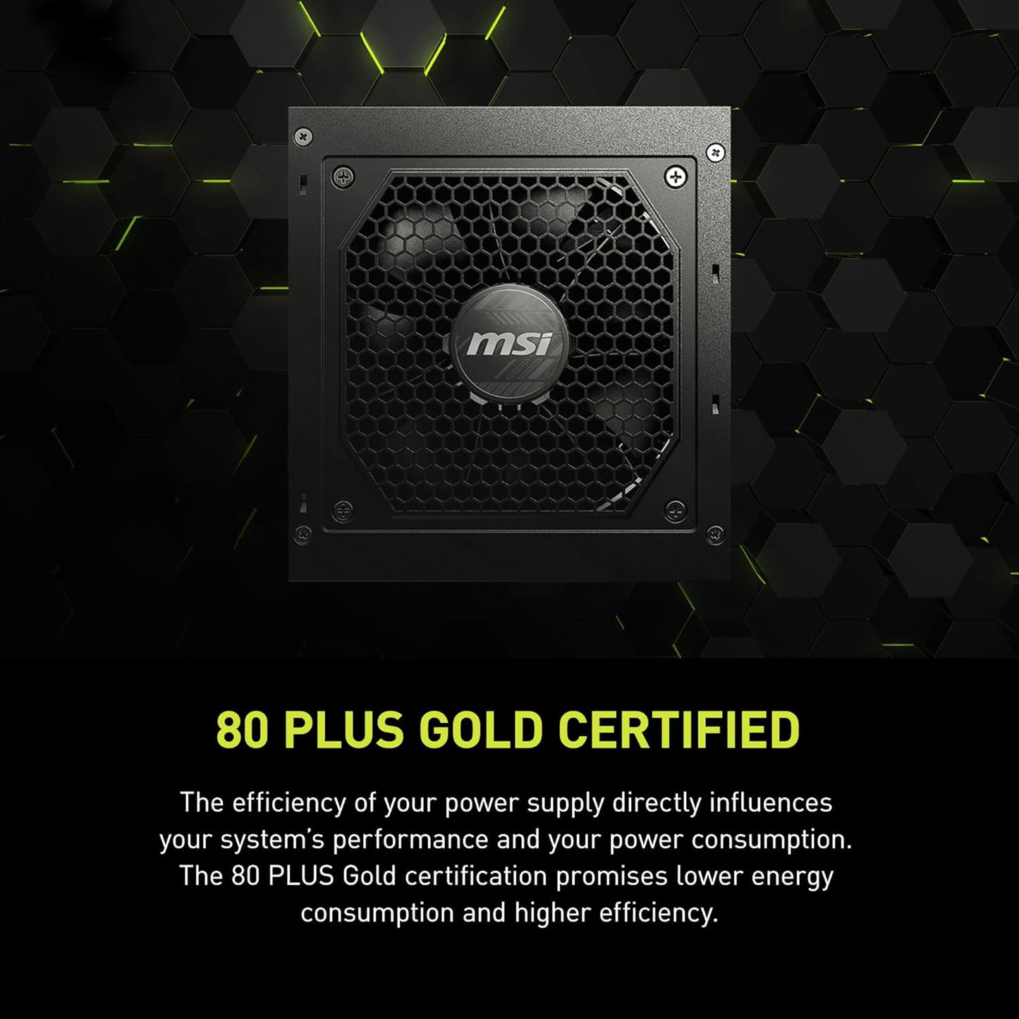 MSI MAG A750GL PCIE 5 Gaming Power Supply - Full Modular - 80 Plus Gold Certified 750W - Compact Size - ATX PSU - PuriLite