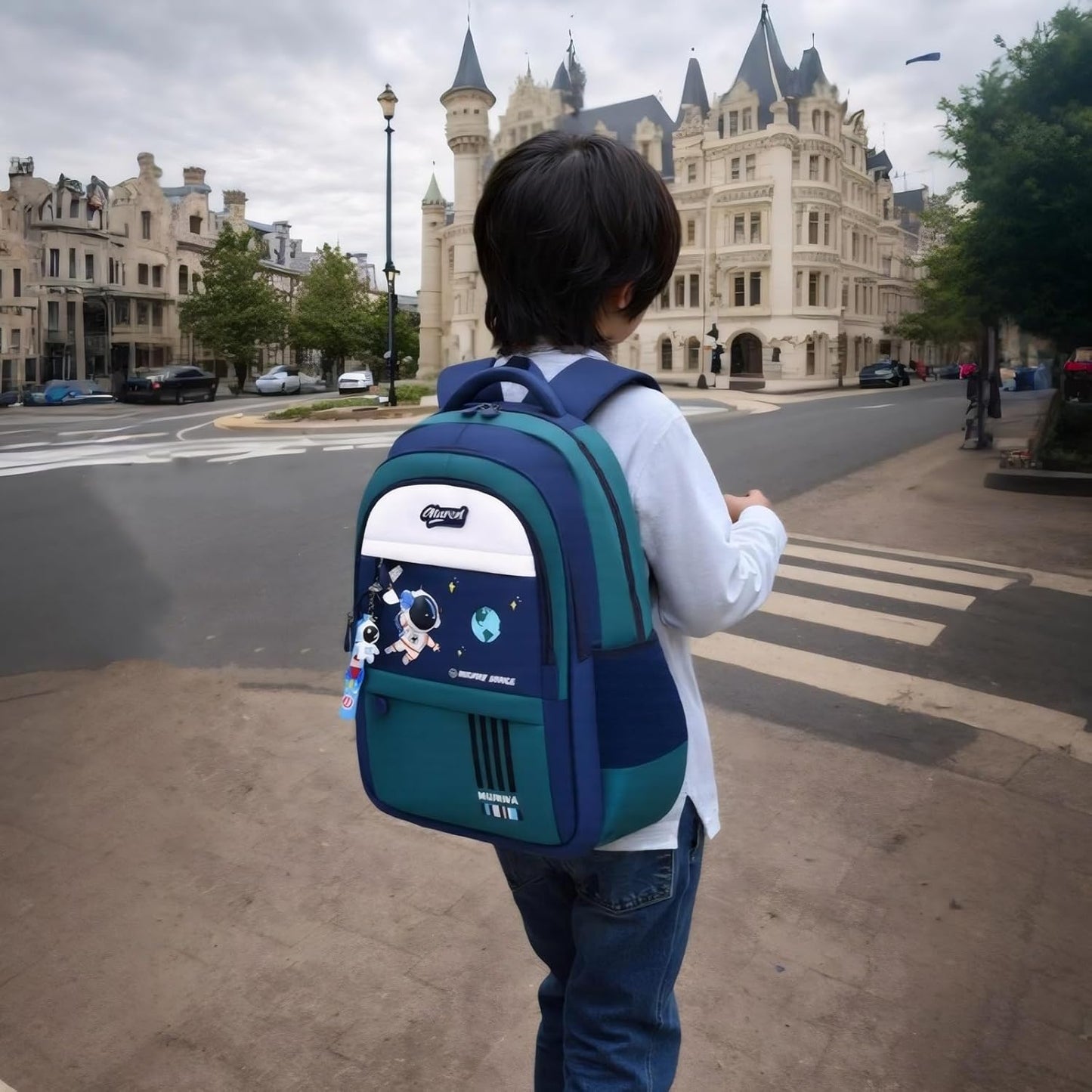 MITOWERMI Astronaut-space Backpack for Boys-Girls Elementary Middle School Bags for Girls Kids Bookbag