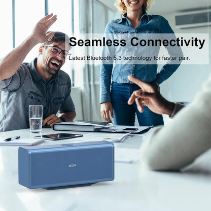 DOSS SoundBox Ultra Bluetooth Speaker with 2.1 Sound Channel Audio, 80W Superior Sound with Deep Bass, Two DSP Technologies, 18H Playtime, BT 5.3, Wireless for Home, Office, Bedroom-Gold