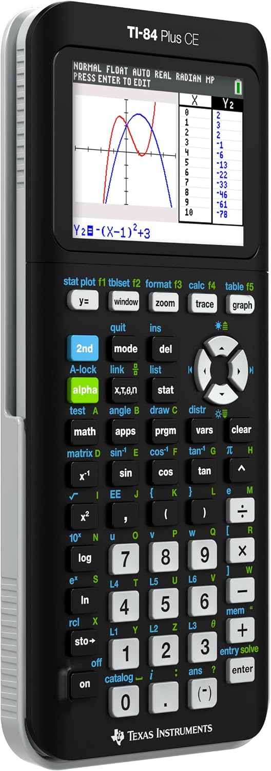 TI-84 Plus CE Graphing Calculator, Black