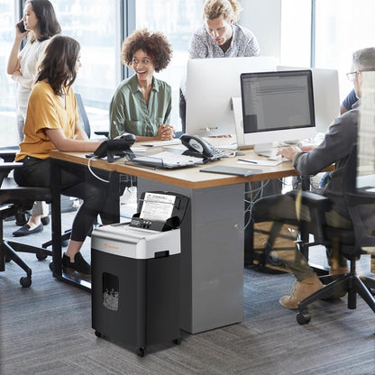 Bonsaii 120-Sheet Auto Feed Paper Shredder for Office, Heavy Duty Micro Cut