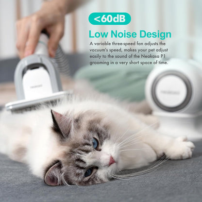 neabot P1 Pro Pet Grooming Kit & Vacuum Suction 99% Pet Hair, Professional Grooming Clippers with 5 Proven Grooming Tools for Dogs Cats and Other Animals1