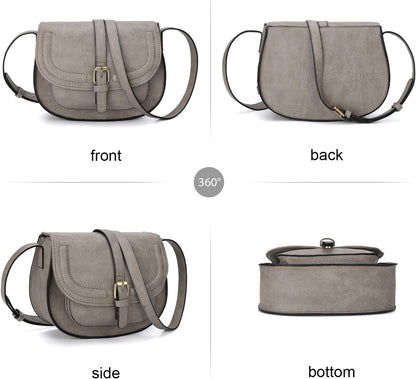 Crossbody Bags for Women Small Over the Shoulder Saddle Purses and Boho Cross body Handbags,Vegan Leather