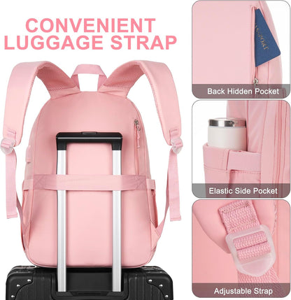 WINDARS Backpacks for Girls, 15.6 Inch School Bag Cute Waterproof laptop Bookbag Large College Backpack for Teen Women Students Anti Theft Travel Daypack Black