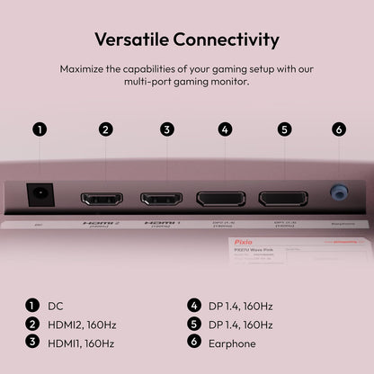 Pixio PX248 Wave 24 inch 200Hz Refresh Rate FHD 1080p Resolution Fast IPS Panel 1ms GTG Response Time Adaptive Sync Gaming Monitor with Adaptive Sync