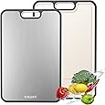 Titanium Cutting Board for Kitchen, Cutting Board Double Sided Food Grade, Pure Titanium and Wheat Straw PP, Easy to Clean Large Size 16”×10”