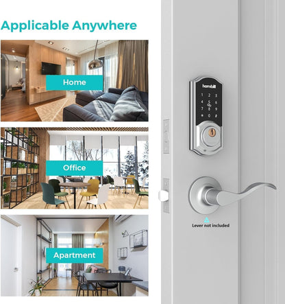 Keyless Entry Door Lock Deadbolt, Hornbill Smart Lock Front Door, Electronic Door Locks with Keypads, Digital Auto Lock Bluetooth Smart Door Locks for Homes Bedroom