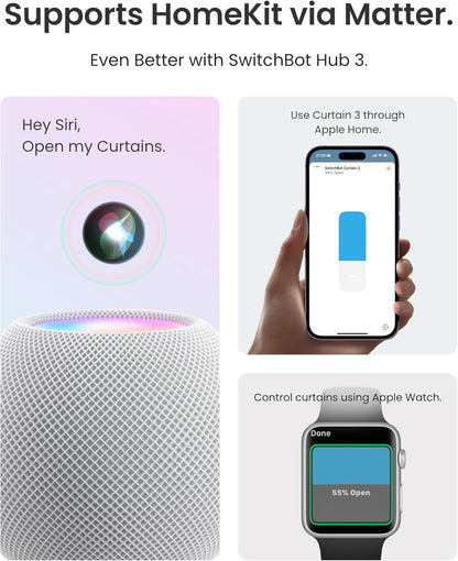 Smart Automatic Curtain Opener 2025 Edition | Remote & App Control | Silent Mode | Strong Motor | Long Battery Life | Compatible with Multiple Smart Systems