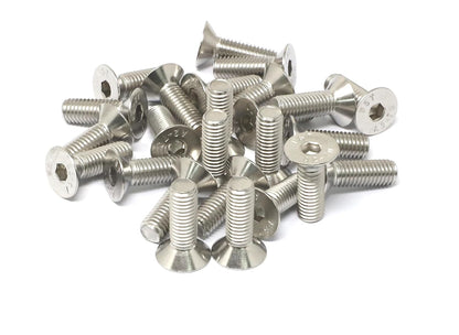 iexcell 5 Pcs M8 x 80mm Thread Pitch 1.25 mm Stainless Steel 304 Hex Socket Flat Head Cap Screws Bolts Kit