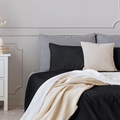 JOLLYVOGUE Queen Size Bed Sheet Set - 4 Piece Bed Sheets Set with Deep Pocket - Soft Breathable & Cooling - Resists Shrinkage & Fading Draps Queen - Easy Care (Dark Grey)