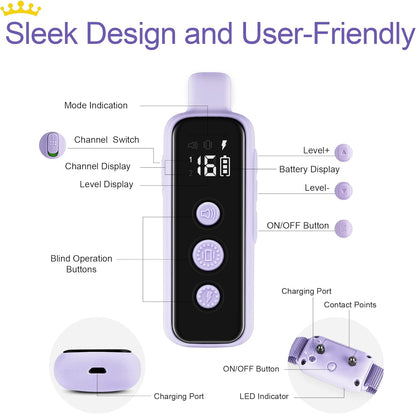 Bousnic Shock Collar for Dogs - Waterproof Rechargeable Dog Electric Training Collar with Remote for Small Medium Large Dogs with Beep, Vibration, Safe Shock Modes (8-120 Lbs) (Green)