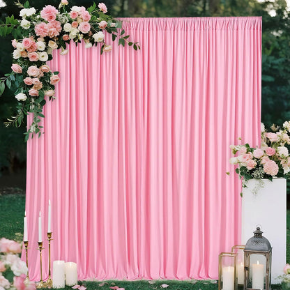 10.6x10Ft White Backdrop Curtain Parties Photo Curtains Backdrop Drapes Fabric for Wedding Birthday Baby Shower Decorations