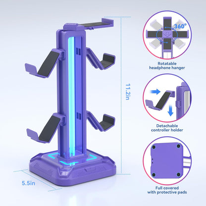 Purilite Select RGB Headphone &amp; Controller Stand