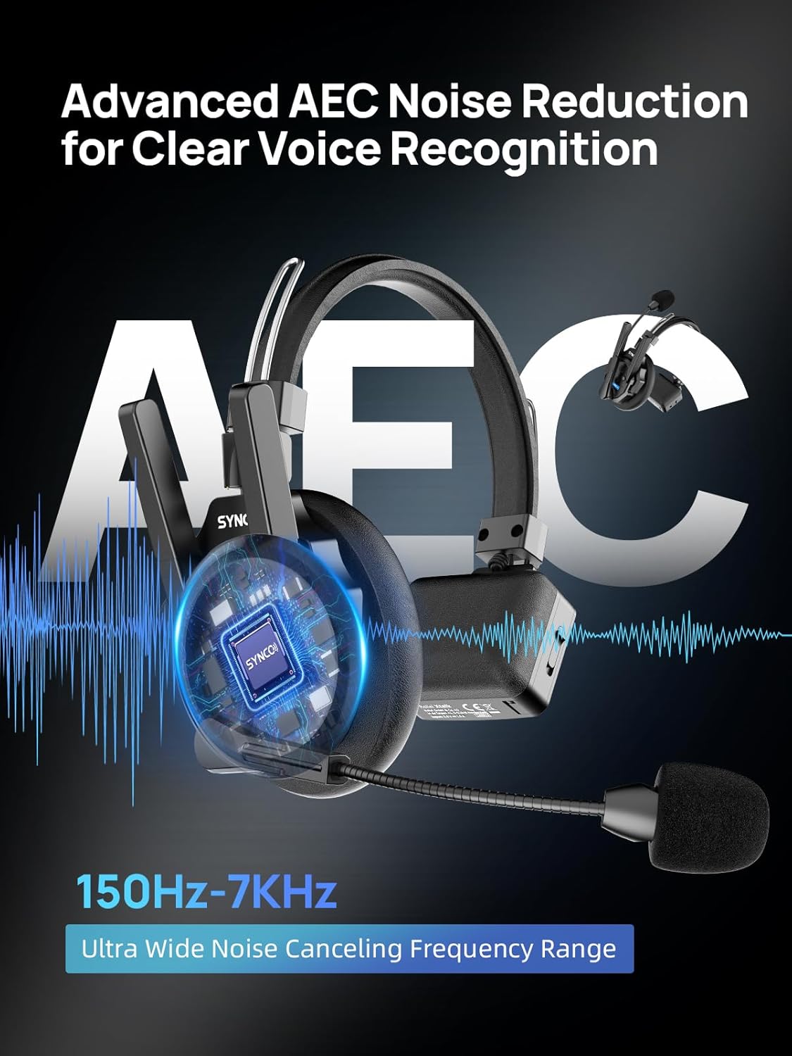 SYNCO XTALK XPRO2 Wireless Intercom Headset System, 2 Person 2.4GHz Wireless Communication Headset Full Duplex 500m/1640ft 24H with Noise Reduction 3.5mm Monitoring for Film Production Teamwork