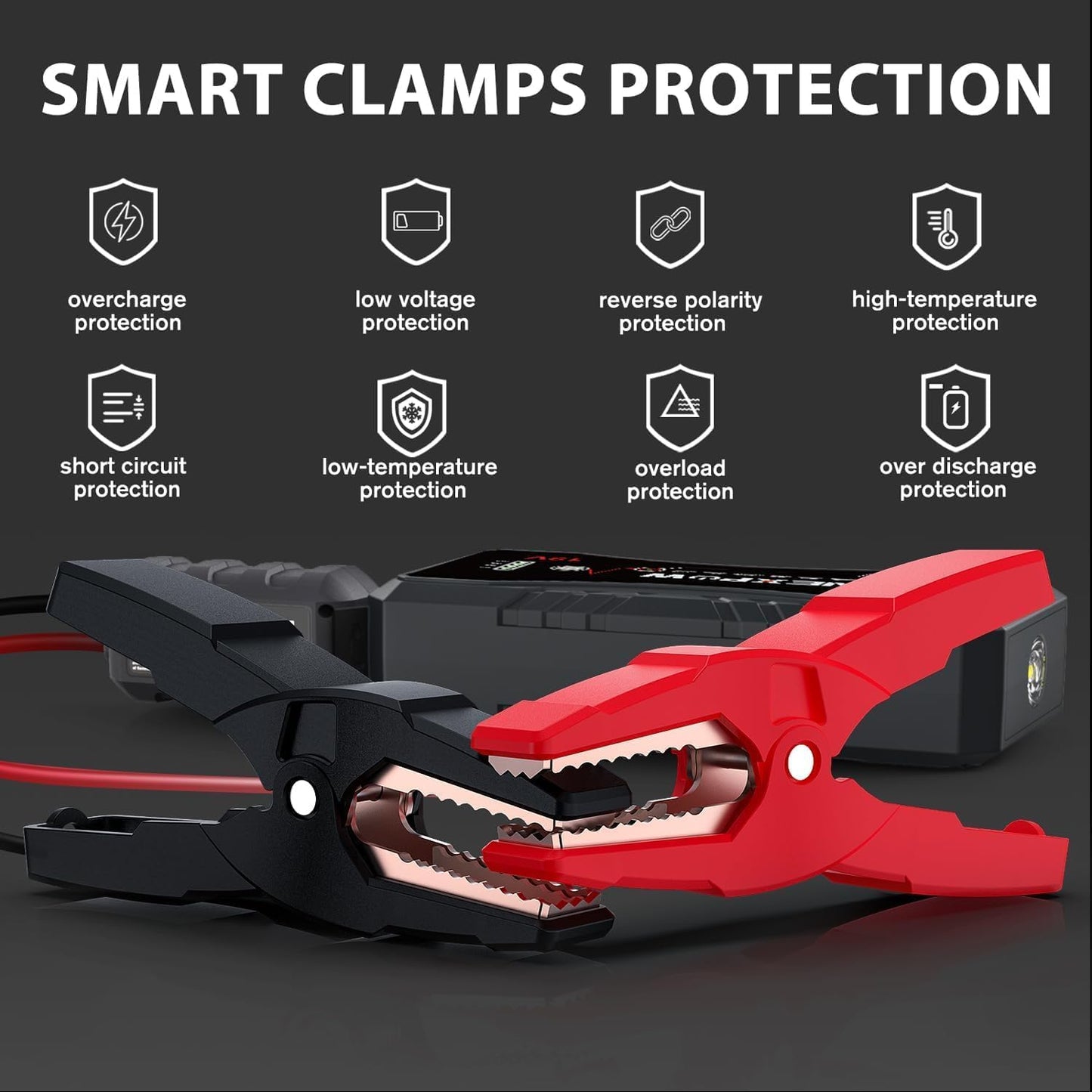 NEXPOW Car Jump Starter,Car Battery Jump Starter Pack 1500A Peak Q10S for Up to 7.0L Gas and 5.5L Diesel Engine12V Auto Battery Booster,Jumper Cables,Portable Lithium Jump Box with LED Light/USB QC3.0
