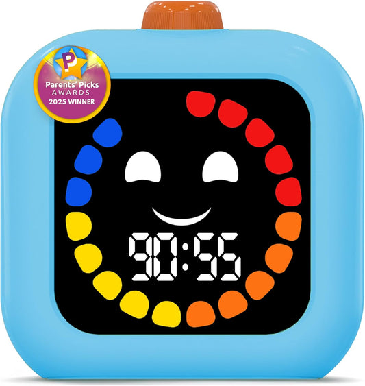Digital Visual Timer for Kids - Calmer Routines & Transitions | Silent, Rechargeable, 99-Min Clock, Alarm, Countdown & Count-up; For Classroom, Home & Therapy - Builds Focus & Independence