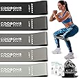 Gritin Resistance Bands, Set of 5 Skin-Friendly Resistance Fitness Exercise Loop Bands with 5 Different Strength Levels - Travel Carrying Case Included - Ideal for Home, Gym, Yoga, Training