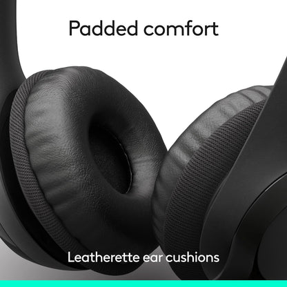 Logitech Zone 301 Wireless Bluetooth Headset with Noise-Canceling Microphone, Compatible with Windows, Mac, Chrome, Linux, iOS, iPadOS, Android – Graphite