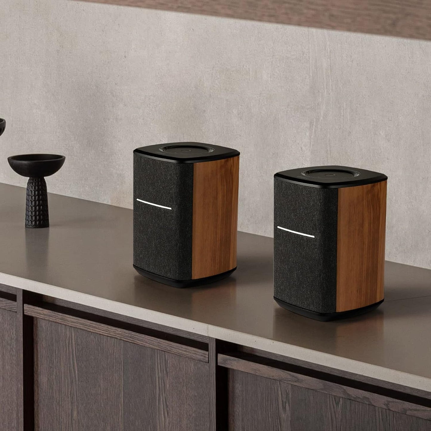 Edifier WiFi Smart Speaker Without Microphone, Works with Alexa, Supports AirPlay 2, Spotify , Tidal Connect, 40W RMS One-Piece Wi-Fi and Bluetooth Sound System, No Mic, MS50A