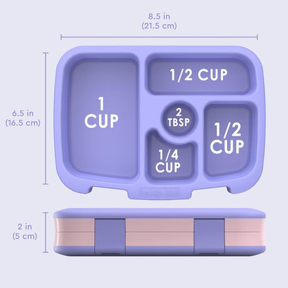 Bentgo Kids Prints (Unicorn) - Leak-Proof, 5-Compartment Bento-Style Kids Lunch Box - Ideal Portion Sizes for Ages 3 to 7 - BPA-Free and Food-Safe Materials