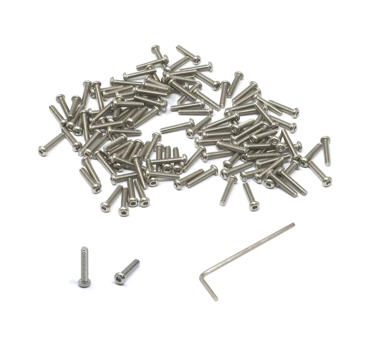 iexcell 50 Pcs M6 x 20mm Thread Pitch 1 mm Stainless Steel 304 Hex Socket Button Head Cap Screws Bolts Kit