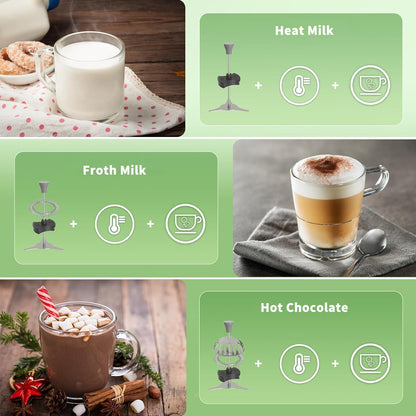 Maestri House Milk Frother, Variable Temp and Froth Thickness Milk Frother and Steamer, 21OZ/600ML Smart Touch Control Milk Warmer, Dishwasher Safe, Memory Function for Latte Cappuccino (White)