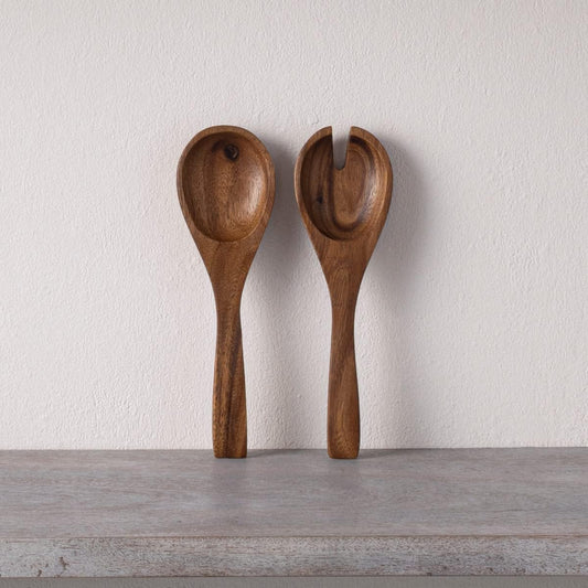 Noritake Kona Wood Salad Servers - PuriLite