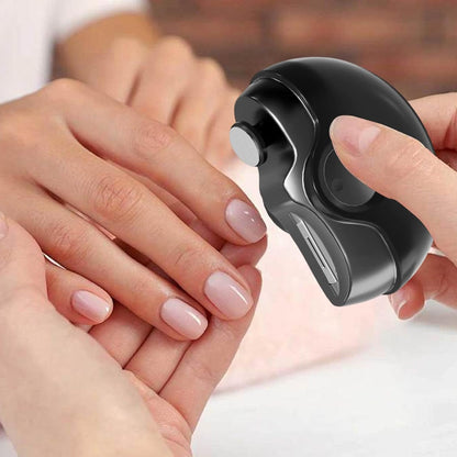 Huvqianu Professional Electric Nail Clippers, Cordless, Rechargeable, Safe for Seniors & Kids, Modern Style, Red, ABS Material