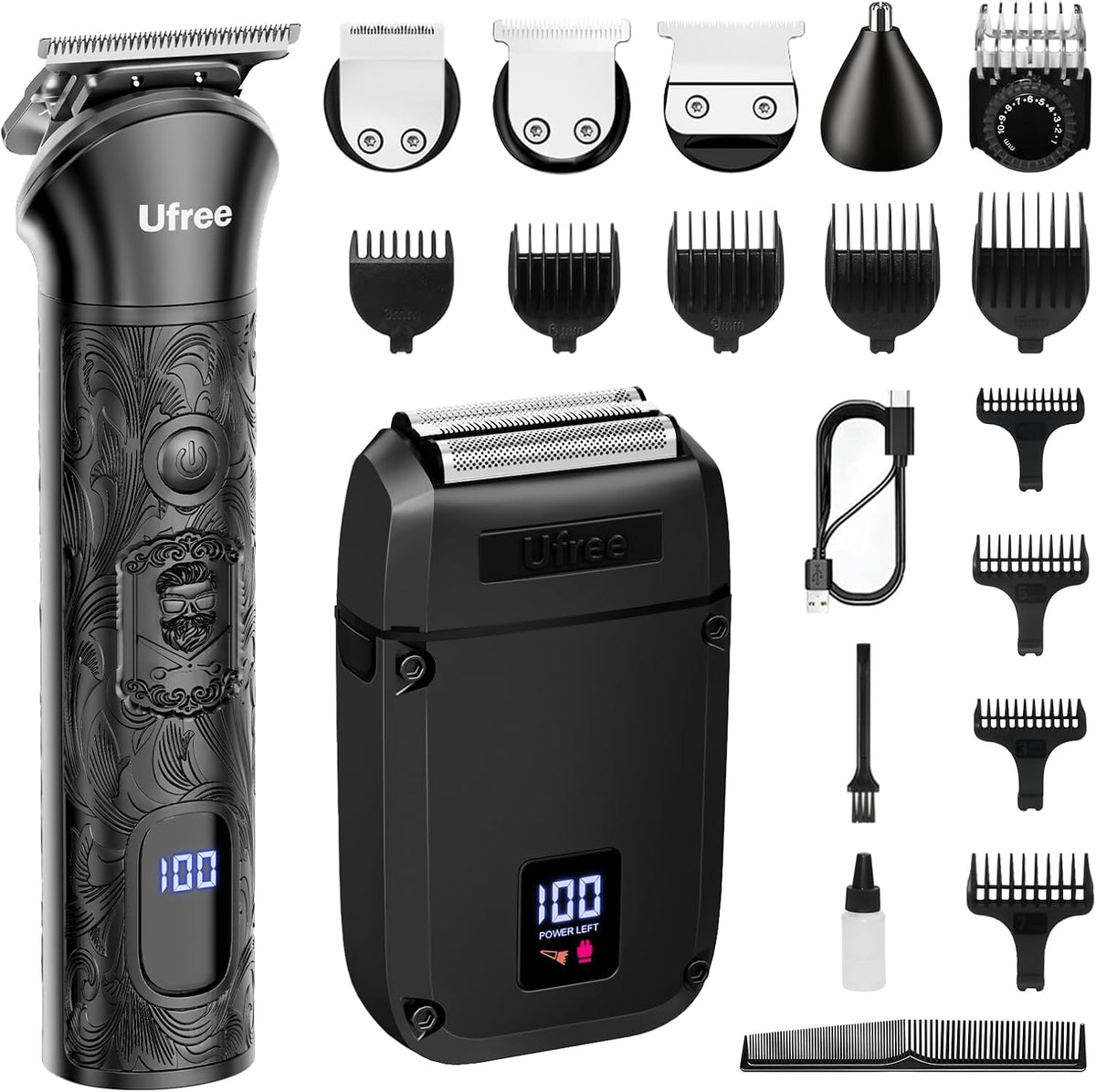 Ufree Foil Shaver and Beard Hair Trimmer Set, Men Electric Razor