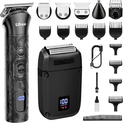 Ufree Foil Shaver and Beard Hair Trimmer Set, Men Electric Razor