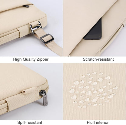 DOMISO 15.6 Inch Laptop Bag Cover Waterproof Shockproof Notebook Sleeve Case Shoulder Bag Protective Cover for 15.6" HP 15/ThinkPad E575/Lenovo IdeaPad S510,Black