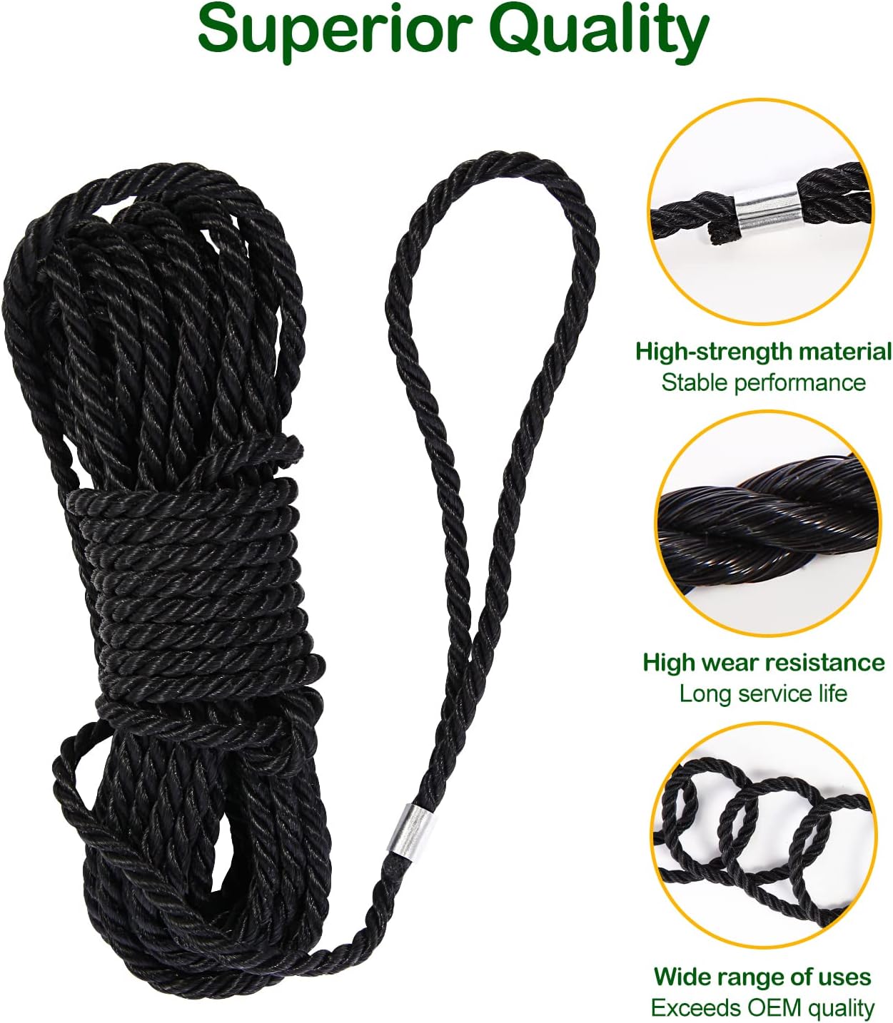 Extension Ladder Rope Replacement Werner Extension Ladder AC30-2 | for All Extension Ladders with Single Pulley 40FT Ladder Rope (1 Pack)