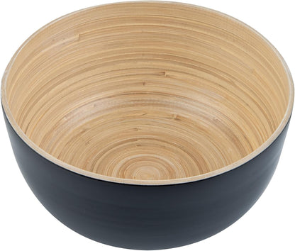 Restaurantware-Bambuddha 51 Ounce Extra Large Salad Bowl, 1 Heavy-Duty Round Salad Bowl - Sustainable, Reusable, Blue Bamboo Serving Dish, for Serving Salads, Fruits, and Appetizers